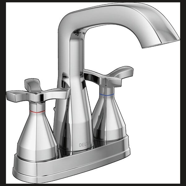 Delta 3hole 4" installation Hole Centerset Lavatory Faucet, Chrome